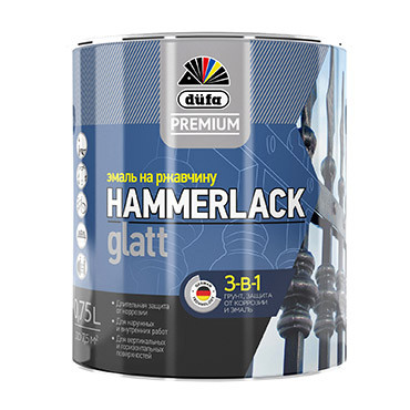 HAMMERLACK на ржавчину гладкая база3 750мл "DufaPremium" Эмаль 